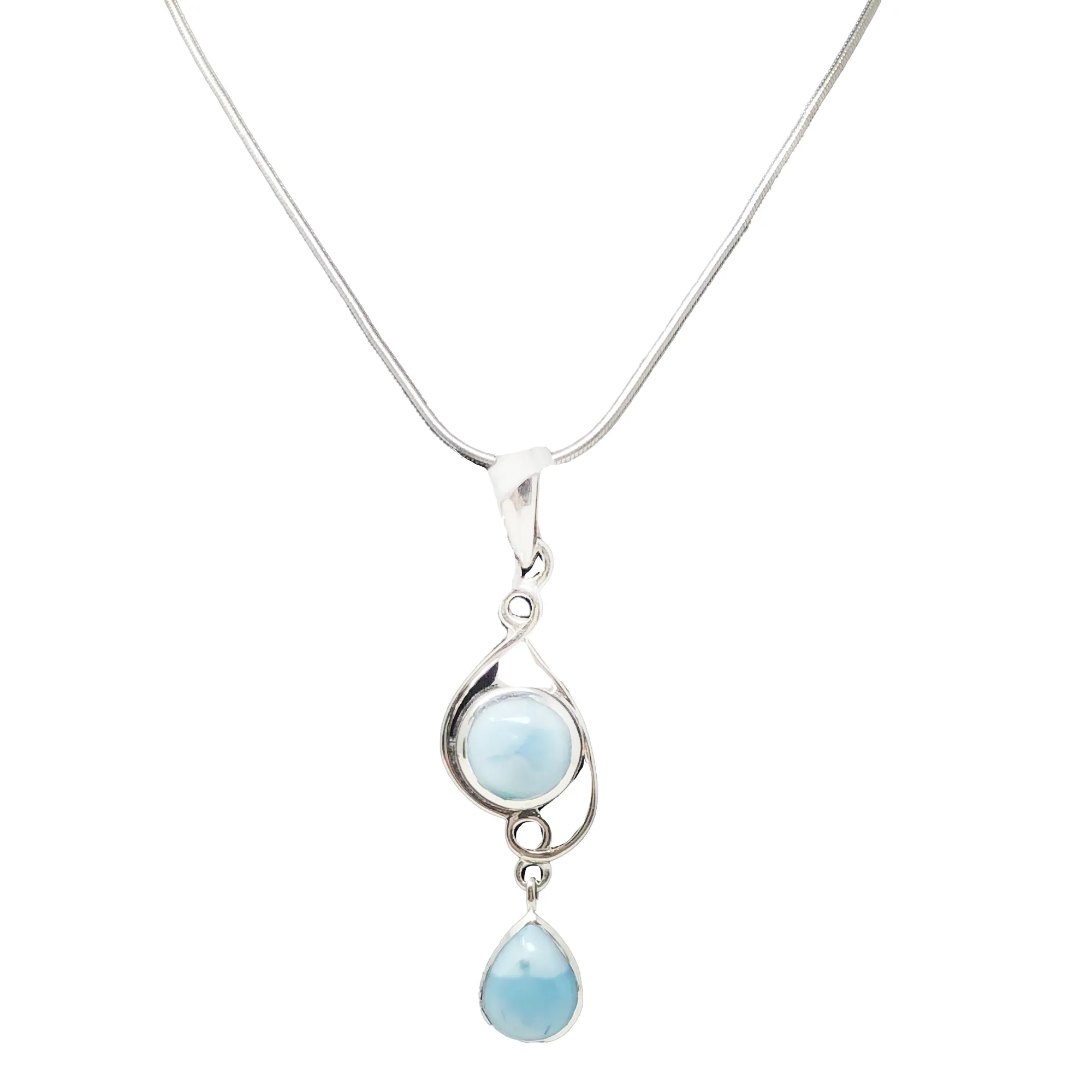925 Silver Larimar Sterling Pendant