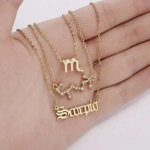 Astrea - Set of 3 zodiac necklaces