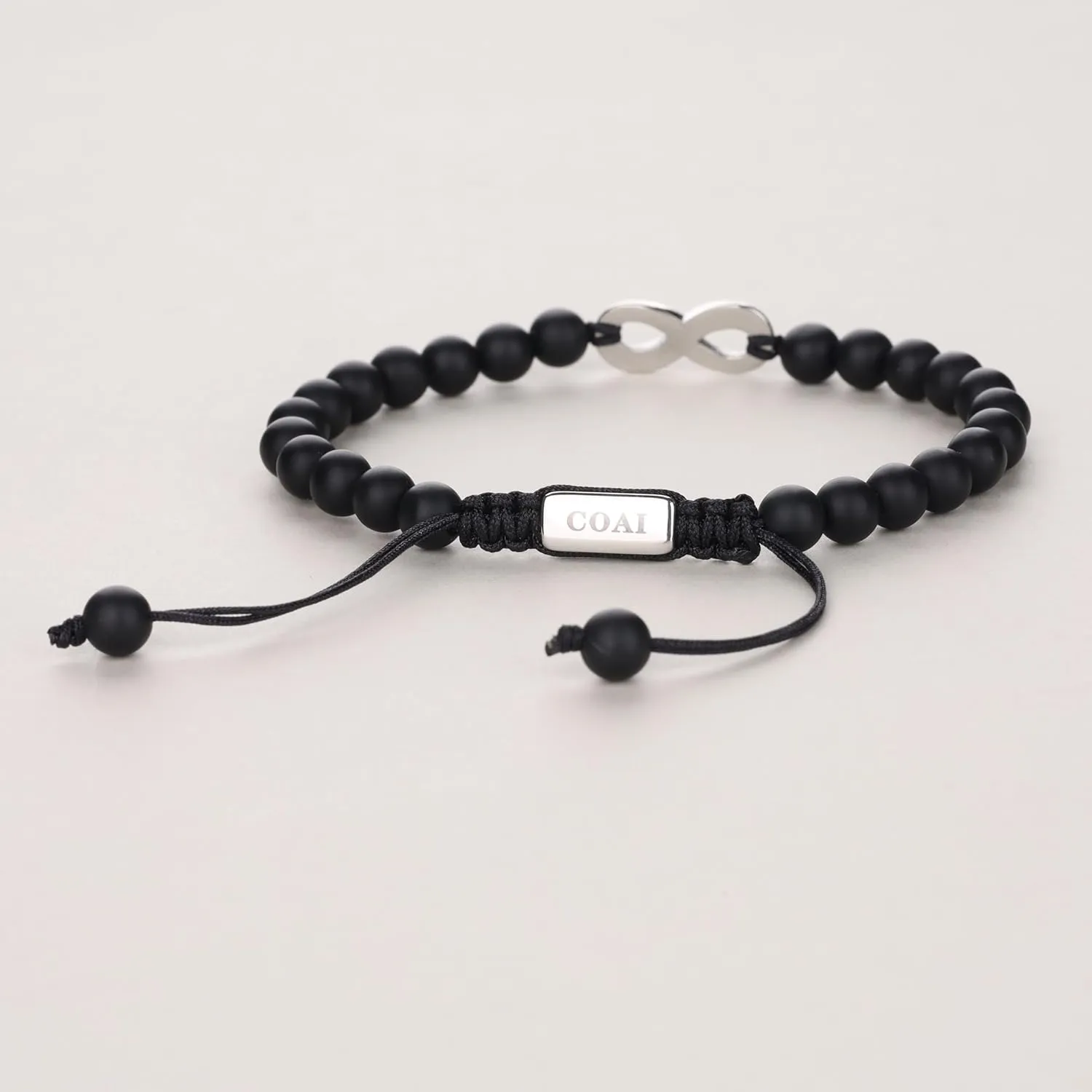 COAI His and Hers Bracelets, Stone Beaded Infinity Bracelets for Couples