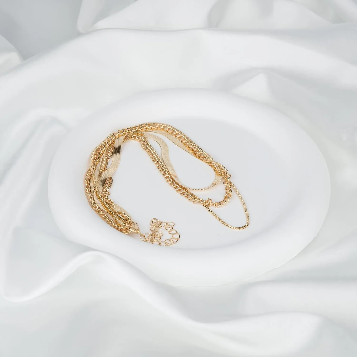 Gold Layered Necklaces for Women Stack Chain Necklace Set Trendy Fashion Jewelry for Women 2024