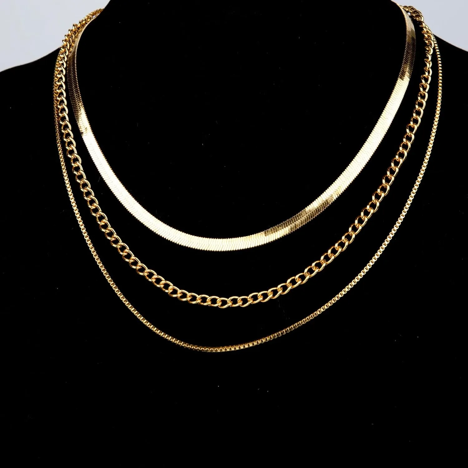 Gold Layered Necklaces for Women Stack Chain Necklace Set Trendy Fashion Jewelry for Women 2024