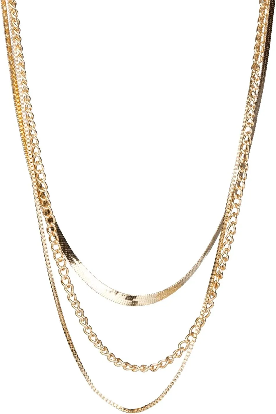 Gold Layered Necklaces for Women Stack Chain Necklace Set Trendy Fashion Jewelry for Women 2024