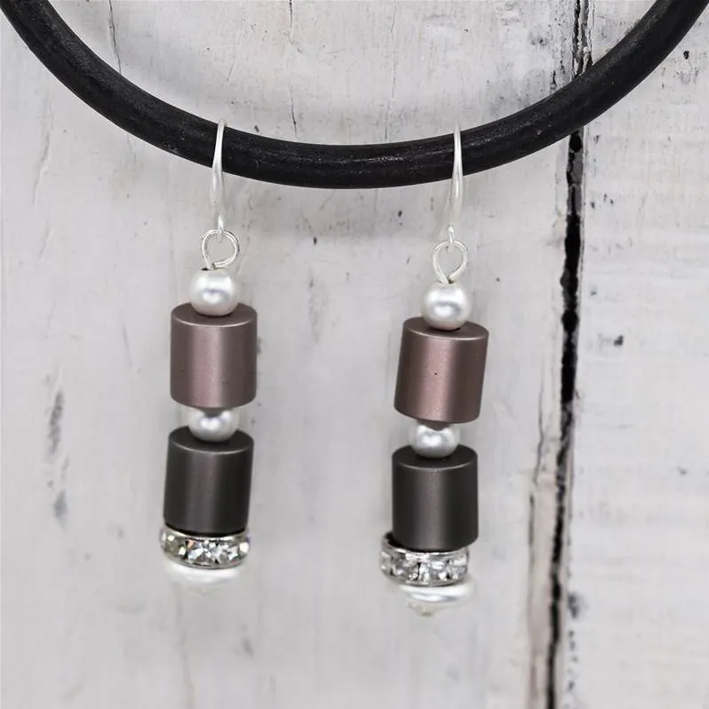 High quality cylindrical earrings  with tube spacers