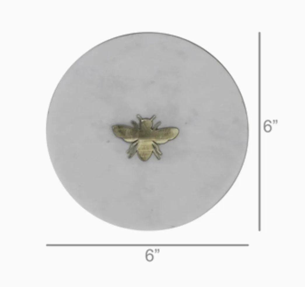 Inlaid Marble Tray - Bee