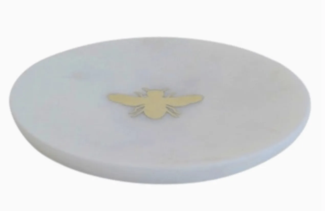 Inlaid Marble Tray - Bee