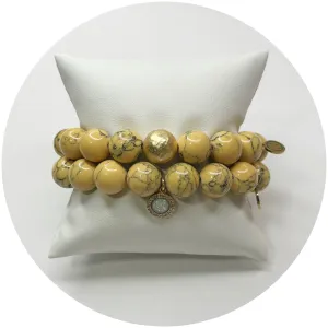 Mellow Yellow Howlite Color Stax