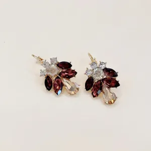 Phoenix Jewel Drop Earrings (Autumn Garnet)