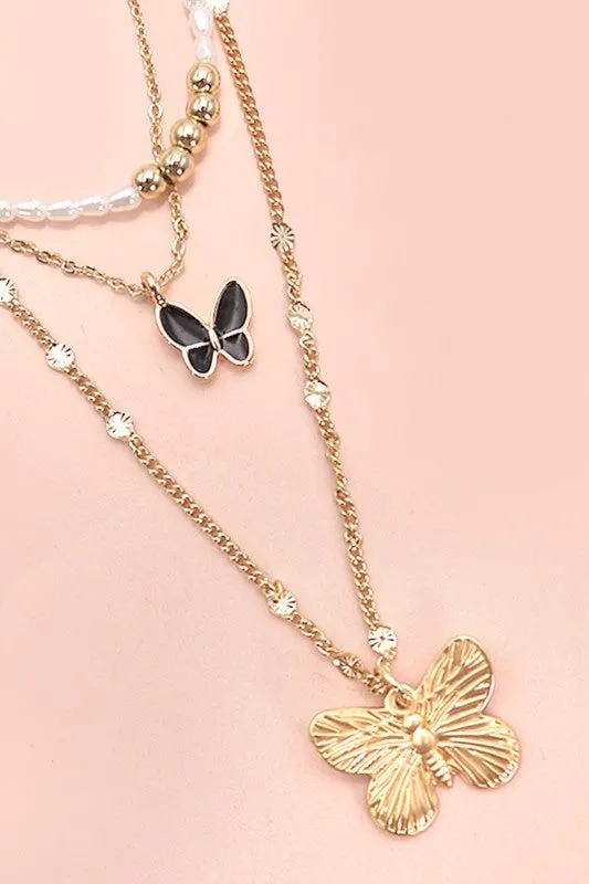 You Give Me Flutters Layered Necklace